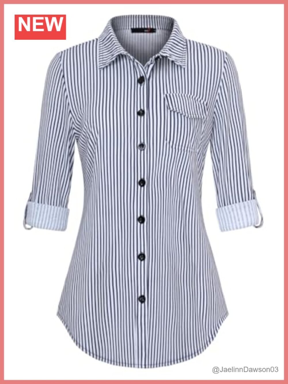 Women's Button Down Shirt Soft Knit Stretchy Roll Up Long Sleeve Casual Work